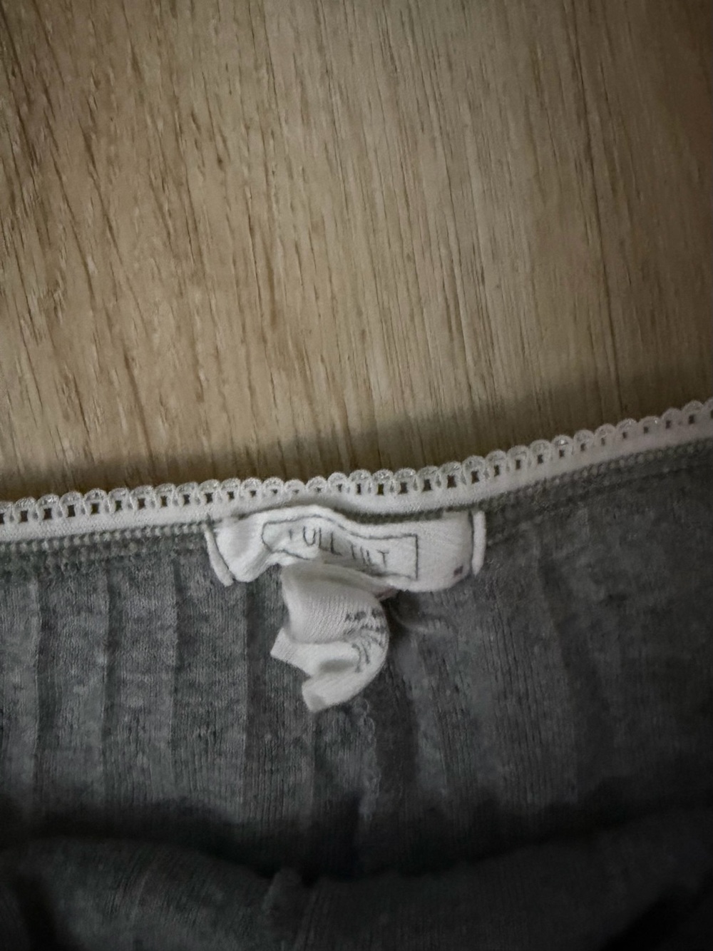 Classic Grey Ribbed Mini Skirt - Picture 2 of 3